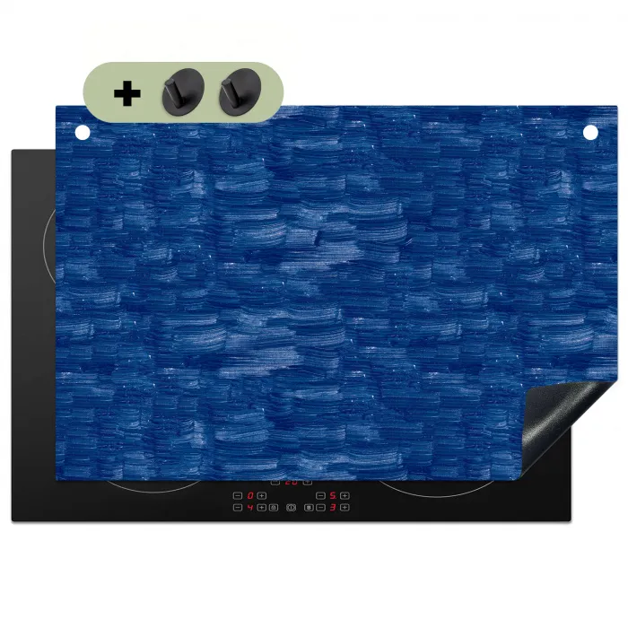 Verf - Strepen - Blauw Inductie beschemer met haakjes klein 777 -3d