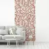 Lijnen - Abstract - Rood - Beige fotobehang vinyl groot 64 -woonkamer