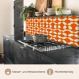 Oranje - Organische vormen - Wit keuken achterwand 2 middel 871 -usp_DE