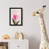 Tulp - Roze - Valentijn - Bloem fotolijst zwart zonder passe partout klein -usfeer4_kinderkamer