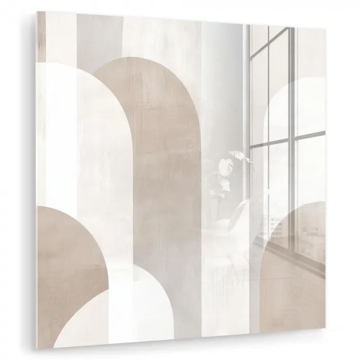 Abstracte bogen - Modern - Beige plexiglas 5mm klein -zzzproduct_nieuw