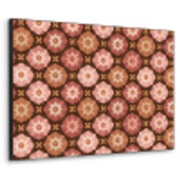 Geometrisch - Bloemen - Kleurrijk Textielframe zwart klein 947 -3d