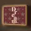 Sterren - Luipaardprint - Dream - Bordeaux Light Box met batterij (Wandlamp) middel -z3d_website