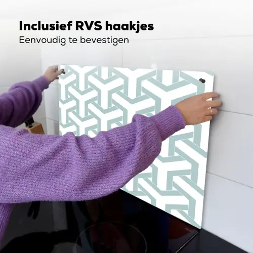 Design - Lijn - Patroon Inductie beschemer met haakjes klein 777 -ky-ophangen-nl