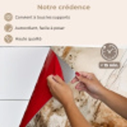 Abstract - Beige - Verf - Kunst - Natuur - Bloemen keuken achterwand spatscherm klein -spatscherm_FR