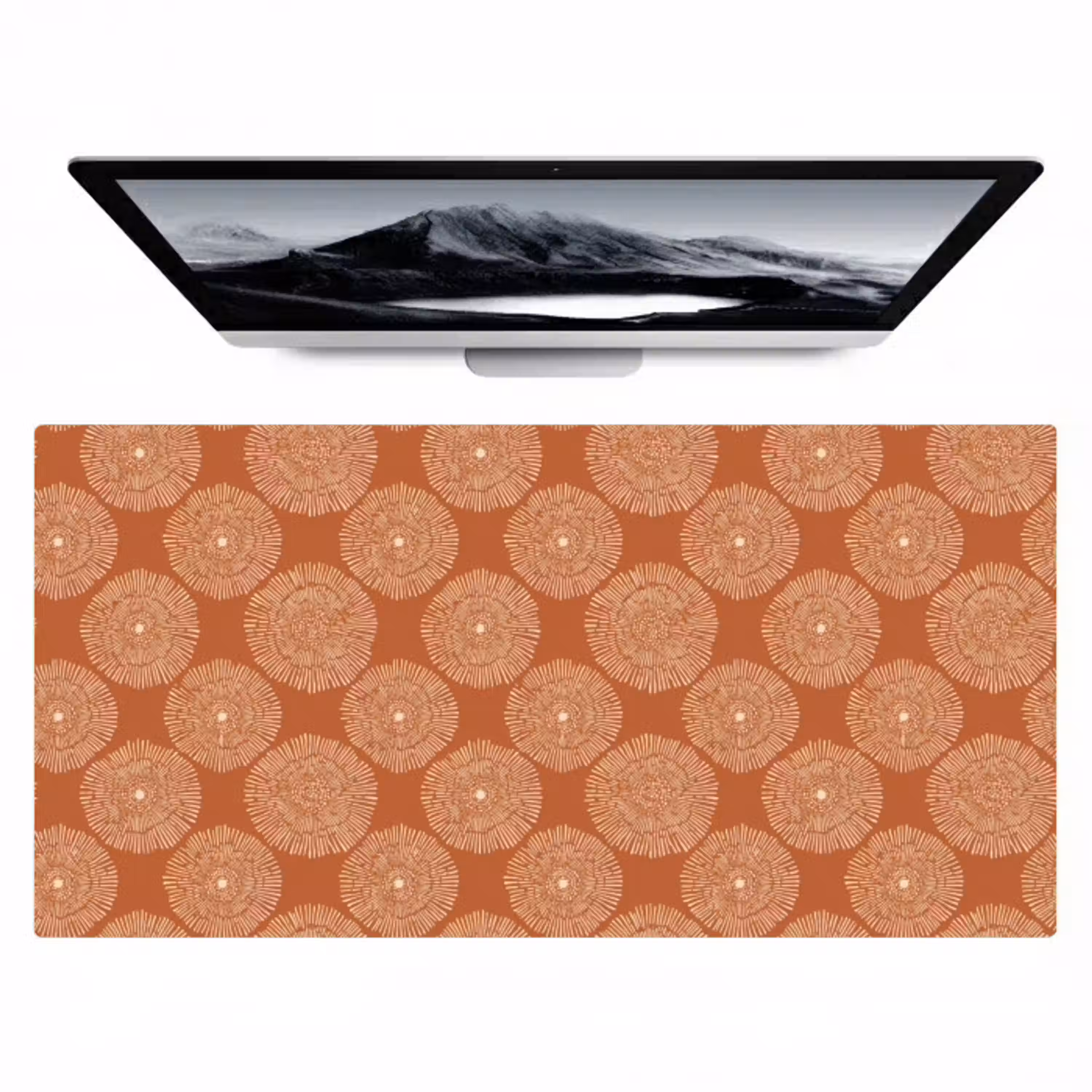 Cirkels - Grafisch - Patroon - Terracotta Muismat XXL klein 681 -zzz3d