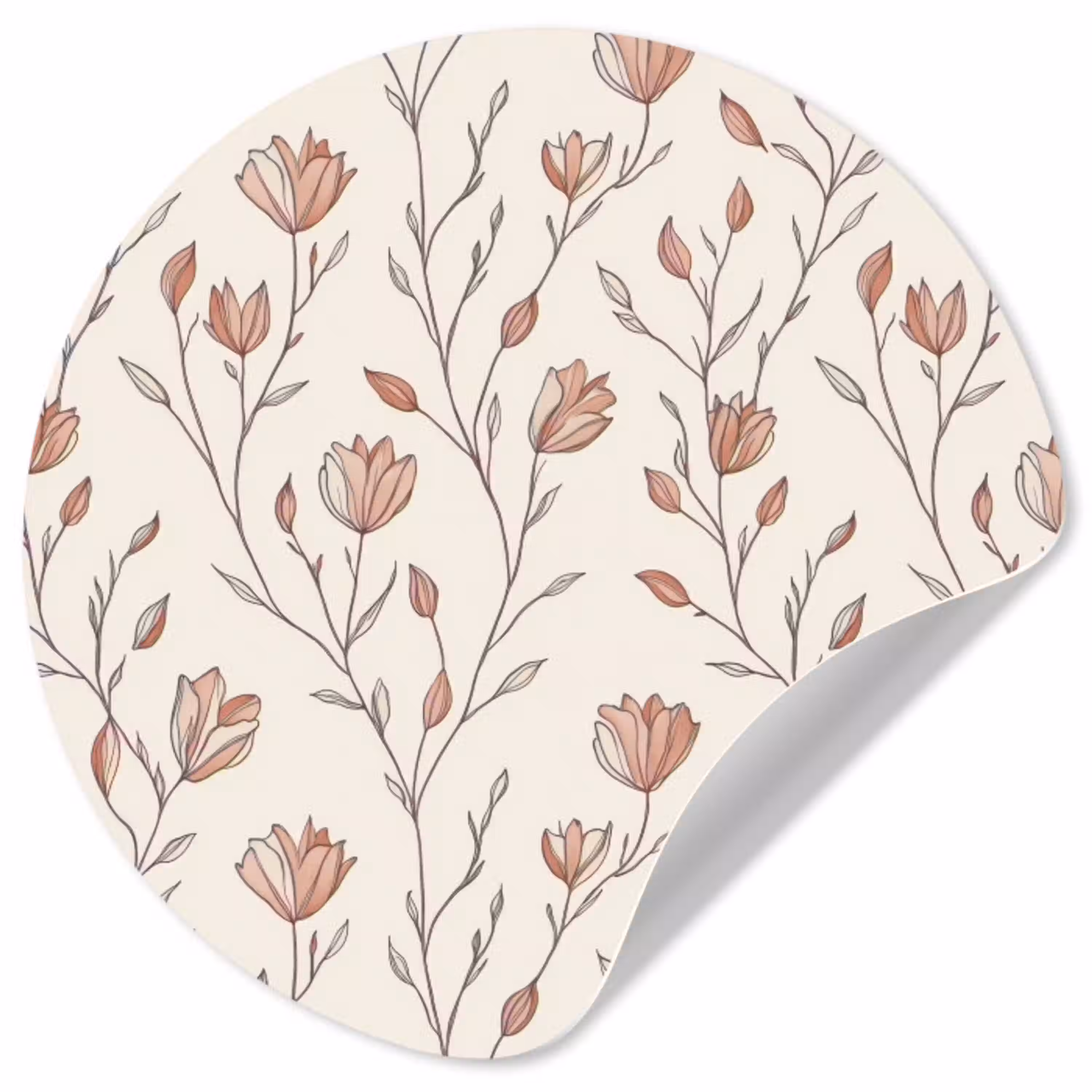 Patroon - Klassiek - Roze Wandcirkel behangsticker klein 186 -3d