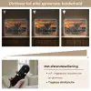Natuur - Luipaard - Dier - Zonsondergang - Modern Light Box met batterij (Wandlamp) middel -USP_dimbaarNL