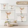 Hert - Bosdieren - Beige Wandkleed katoen klein -tsfeer8_DE