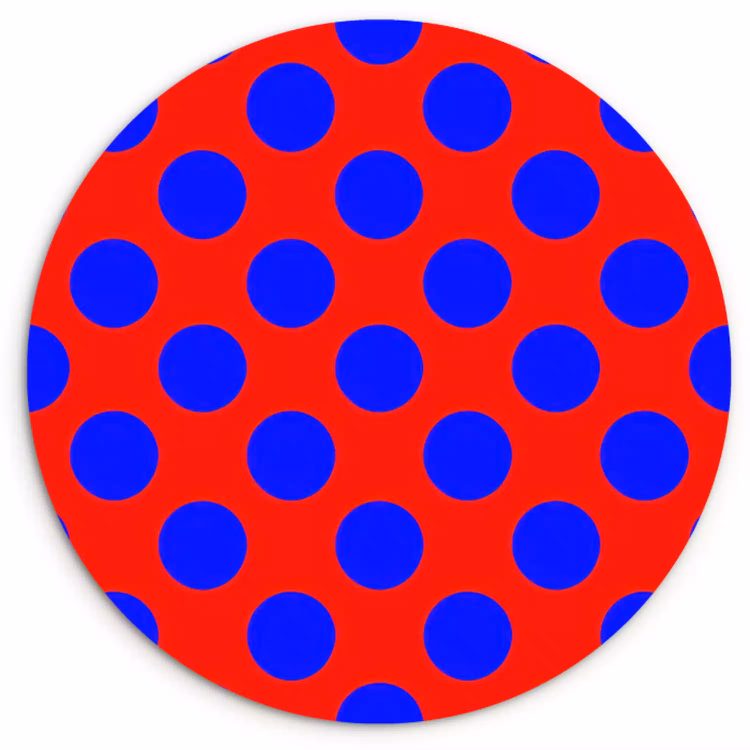 Dots - Klassiek - Rood Wandcirkel kunststof plaat 5mm dik klein 188 -3d