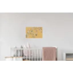 IJsvogels - Bloesem - Geel Muursticker klein -kinderkamer