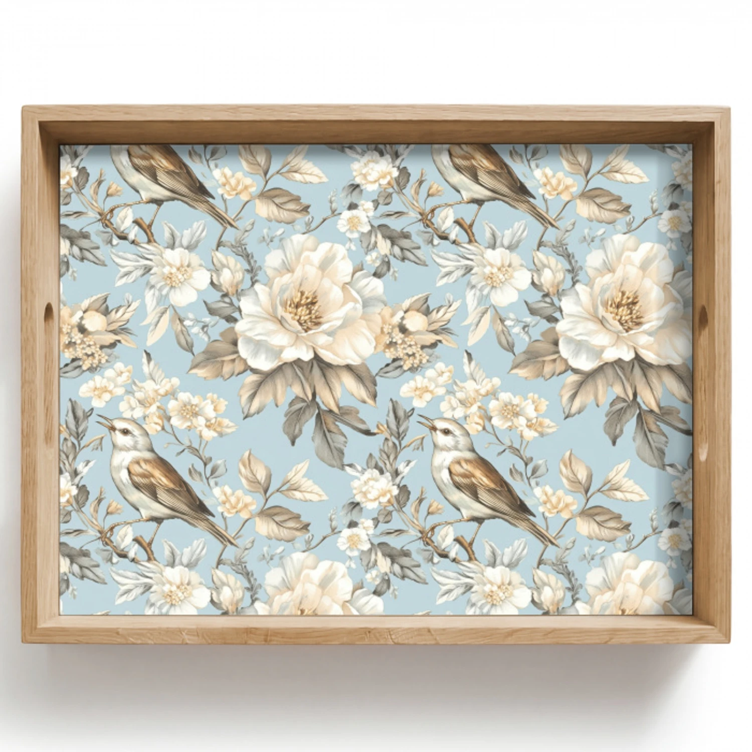 Botanisch - Zangvogel - Blauw Dienblad Rechthoek middel 911 -z3d_shopping