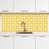 Patroon - Retro - Geel keuken achterwand 2 middel 871 -3d
