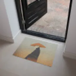 Minimalistisch - Silhouet - Oranje Deurmat klein -sfeer5