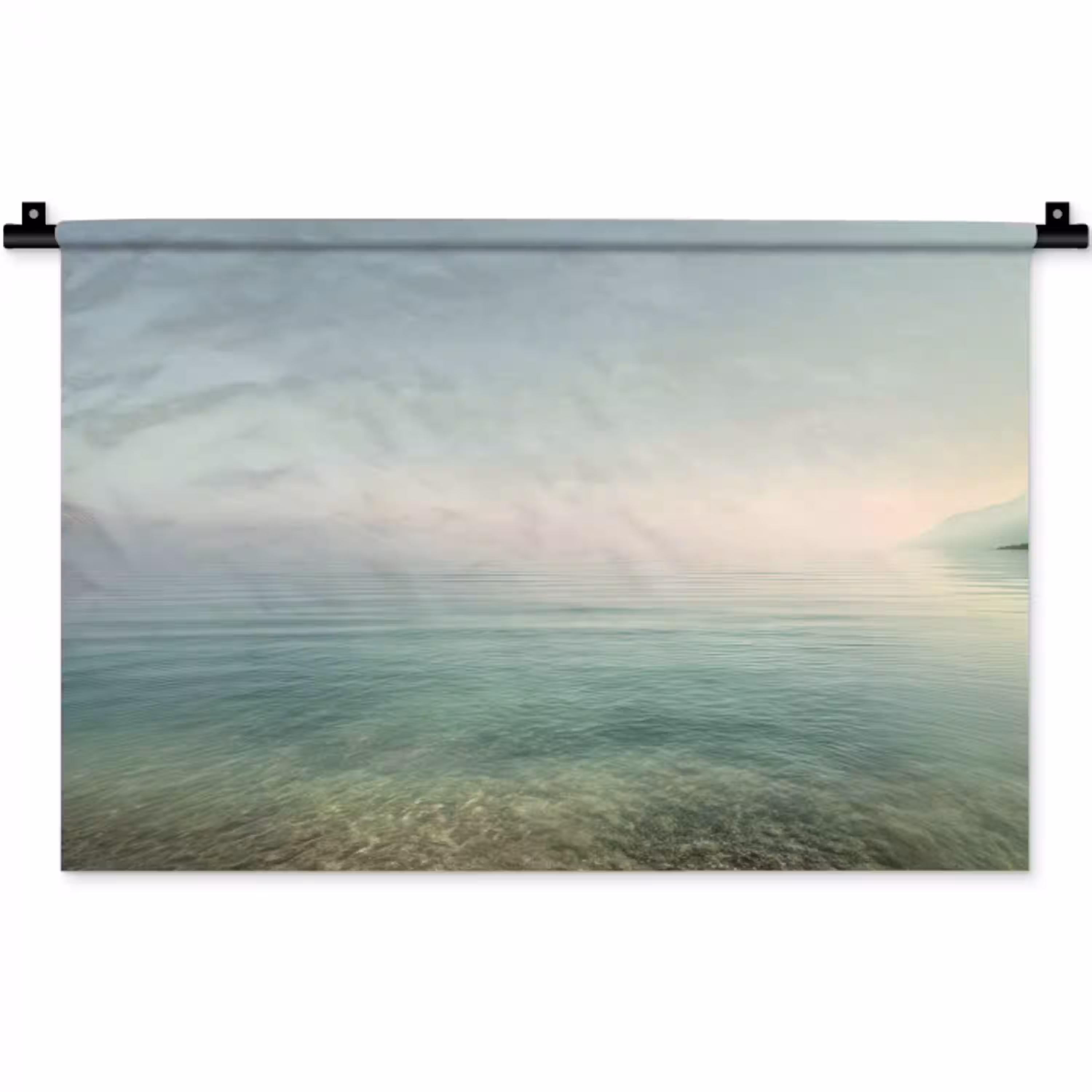 Zee - Horizon - Blauw - Mist Wandkleed katoen klein -zz3d