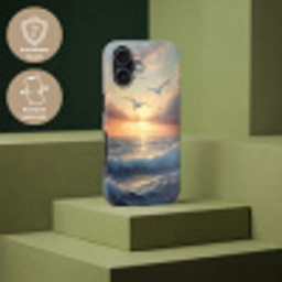 Meeuwen - Zonsondergang - Zee - Wolken Toughcase MagSafe Apple iPhone 17 klein -USP_PrintM_DE