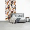 Penseelstreken - Oranje - Grijs fotobehang vinyl groot 64 -slaapkamer
