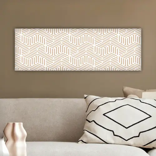 Beige - Geometrie - Patronen - Abstract canvas 2cm klein 828 -sfeer3