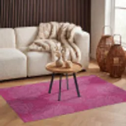 Pioenrozen - Energiek - Roze Vloerkleed Rechthoek klein 1091 -atmosphere_sfeer2_global