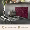 Bloemen - Patroon - Bordeauxrood keuken achterwand spatscherm klein 900 -usp_NL