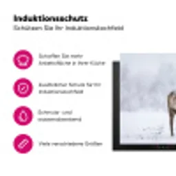 Rendier - Gewei - Toendra - Sneeuw - Wild Inductie beschermer vinyl 3mm klein -zzzzzzz-lf-ups