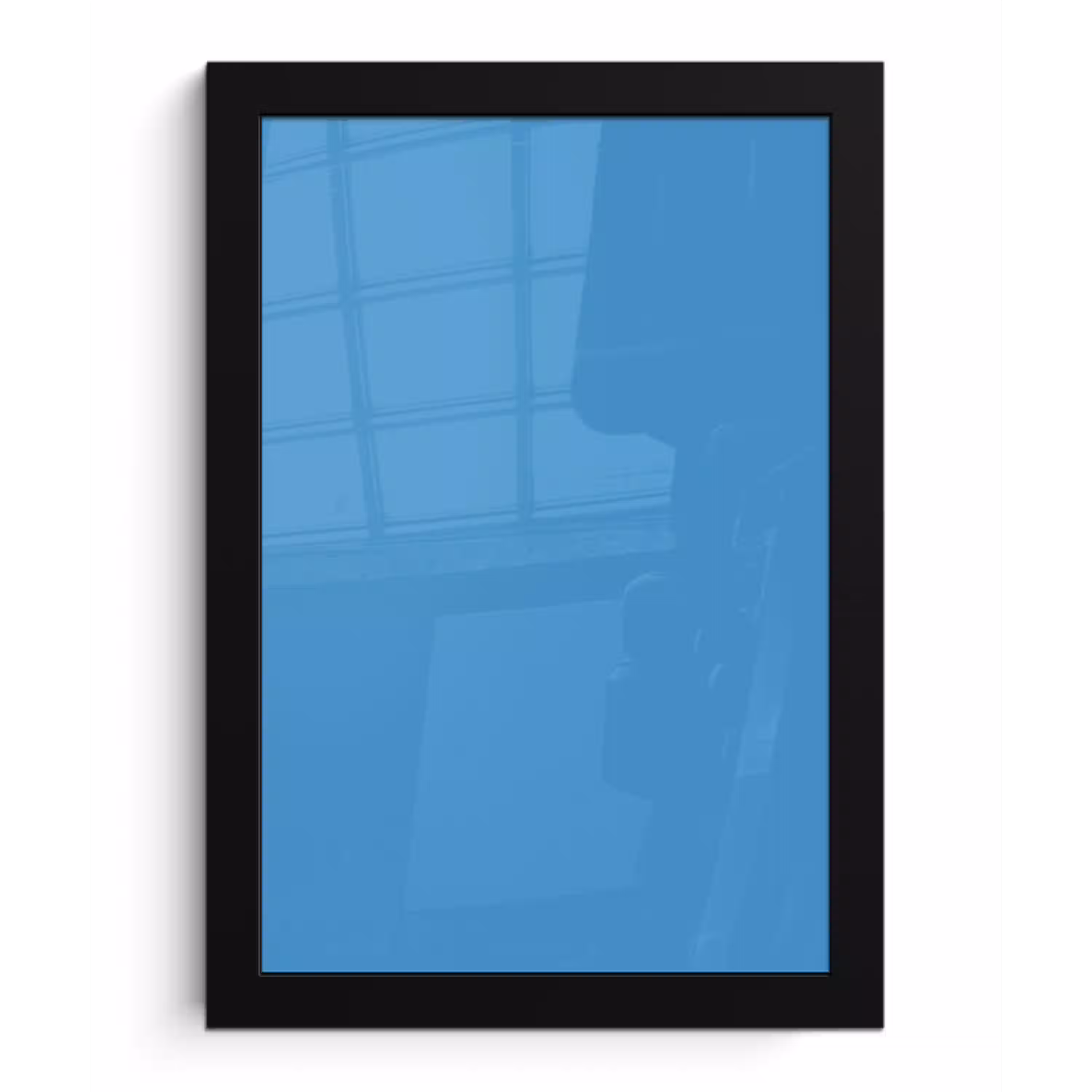 Steel - Blue - Blauw fotolijst zwart zonder passe partout klein 224 -3d