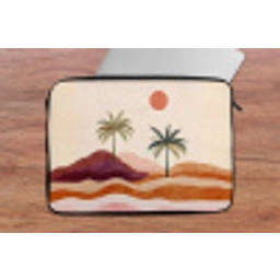 Palmbomen - Abstract - Zon - Heuvels laptophoes neopreen klein -tafel