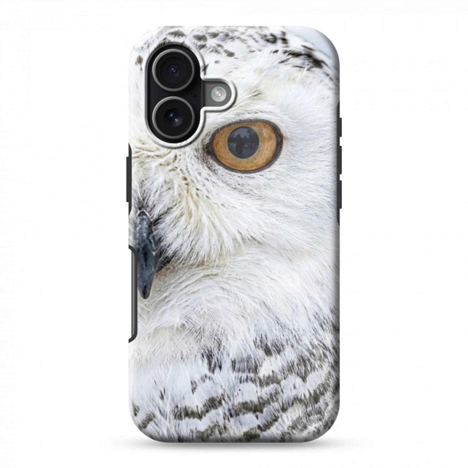 Sneeuwuil - Oog - Wildlife - Wit Toughcase MagSafe Apple iPhone 17 klein -3d