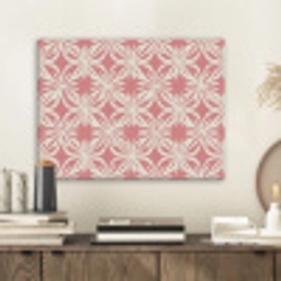 Roze - Bloemenmotief - Wit - Modern PET vilt klein 837 -sfeer1