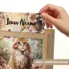 Kat - Bloemen - Vlinders - Roze Light Box met kabel (Kinderlampje) klein -USP_websiteprintNL