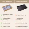 Golvend - Pasteltinten - Glanzend - Stof Dienblad Rechthoek middel -USP_VergelijkingNL