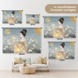 Aziatisch - Vrouw - Kimono Wandkleed katoen klein -tsfeer8_DE