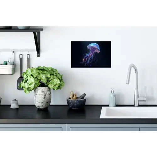 Tentakels - Kwal - Paars - Sprankeling Muursticker klein -keuken