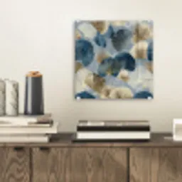 Bladeren - Abstract - Goud - Blauw plexiglas 5mm klein -sfeer1