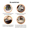 Geel - Roze - Katten - Wit Inductie beschermer vinyl 3mm klein 276 -zzzzzzz-td-werking