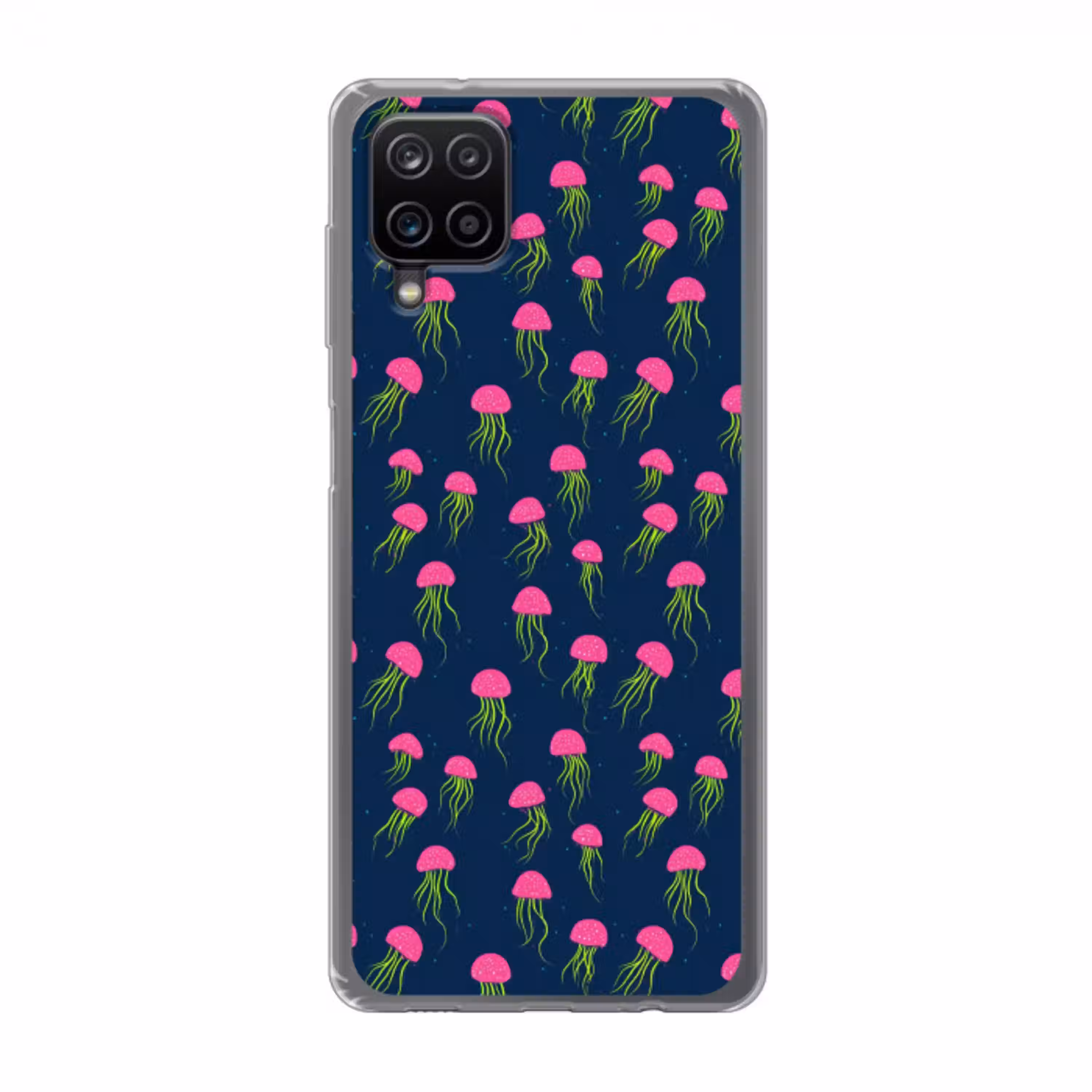 Kwallen - Diepzee - Neon Telefoonhoesje Samsung Galaxy A12 klein 372 -3d