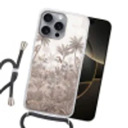 Jungle - Dieren - Palmbomen Hoesje iPhone 16 Pro Max met koord klein -sfeer1