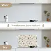 Terrazzo -  Patroon - Neutraal - Zacht - Multi keuken achterwand spatscherm klein 900 -voor_na_NL