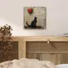 Street art - Kat - Ballon - Graffiti - Banksy plexiglas 5mm klein -sfeer4