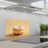 Donut - Romig - Poedersuiker - Beige keuken achterwand spatscherm klein -3d_schuin