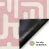 Doolhofpatroon - Roze - Wit - Abstract Deurmat klein 898 -antislip_NL