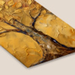 Goud - Boom - Abstract - Modern fotolijst zwart zonder passe partout klein -zsfeer6