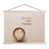 Koffie - Obessive Coffee Disorder - Beige textielposter latten blank klein -3d