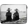 Vrouwen - Zonnehoed - Strand - Zwart - Wit laptophoes neopreen klein -zkaufland3dotto