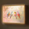 Vogels - Tak - Quote - Roze Light Box met batterij (Wandlamp) middel -z3d_website