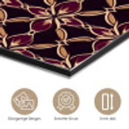 Symmetrisch - Tegel - Burgundy aluminium wit klein 46 -closeup_DE