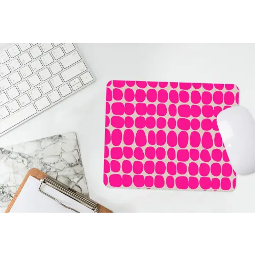 Stippen - Patroon - Roze muismat rubber klein 262 -witbureau