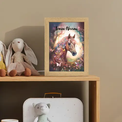 Paard - Natuur - Bloemen - Vlinders - Bos Light Box met kabel (Kinderlampje) klein -sfeer2_kind