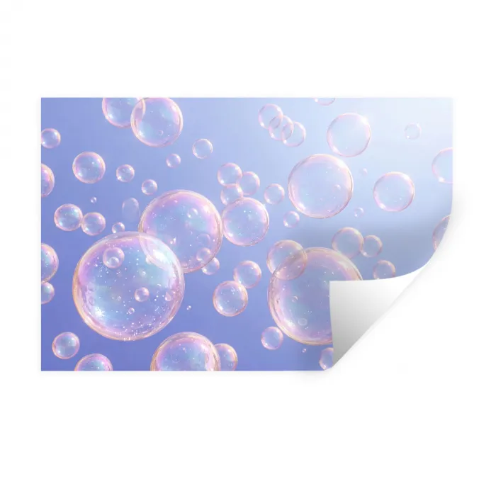 Pastel - Bubbels - Dromerig Muursticker klein -3d
