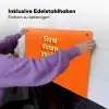 Oranje - Slow down you're doing fine - Retro Inductie beschemer met haakjes klein -ky-ophangen-de